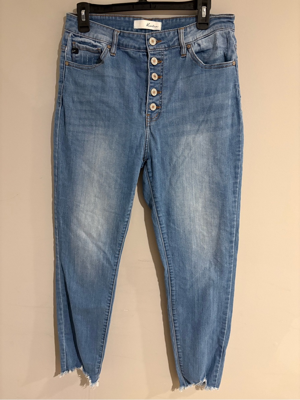 KanCan Jeans Women’s 13/30 High Rise Button Fly Skinny Jeans Raw Hem